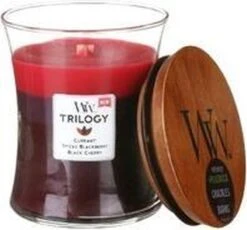 WoodWick Hourglass Medium Trilogy Geurkaars - Sun Ripened Berries -WoodWick 1200x1115