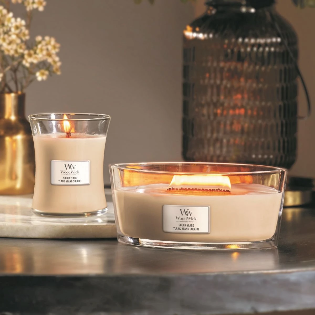 WoodWick Heartwick Flame Ellipse Geurkaars - Solar Ylang 4 WoodWick Heartwick Flame Ellipse Geurkaars - Solar Ylang - Afbeelding 2