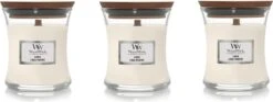 WoodWick Hourglass Mini Geurkaars 3-pack - Linen