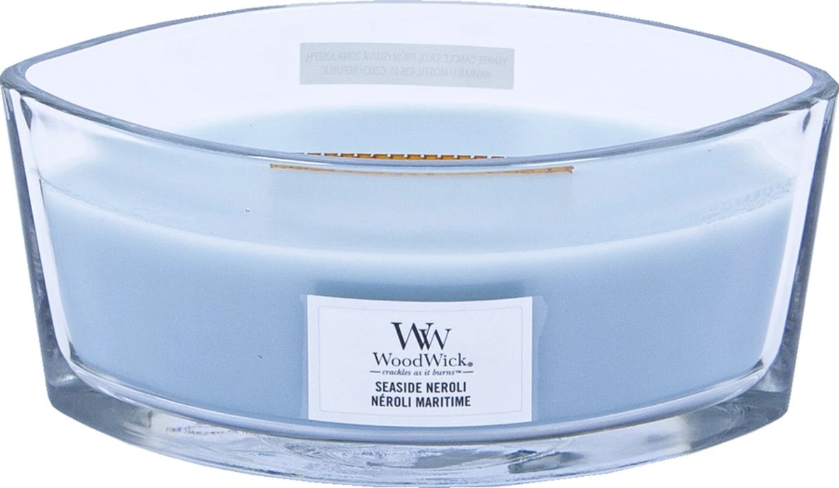 WoodWick Heartwick Flame Ellipse Geurkaars - Seaside Neroli 6 WoodWick Heartwick Flame Ellipse Geurkaars - Seaside Neroli - Afbeelding 4