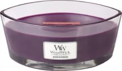 WoodWick Heartwick Flame Ellipse Geurkaars - Spiced Blackberry -WoodWick 1200x704