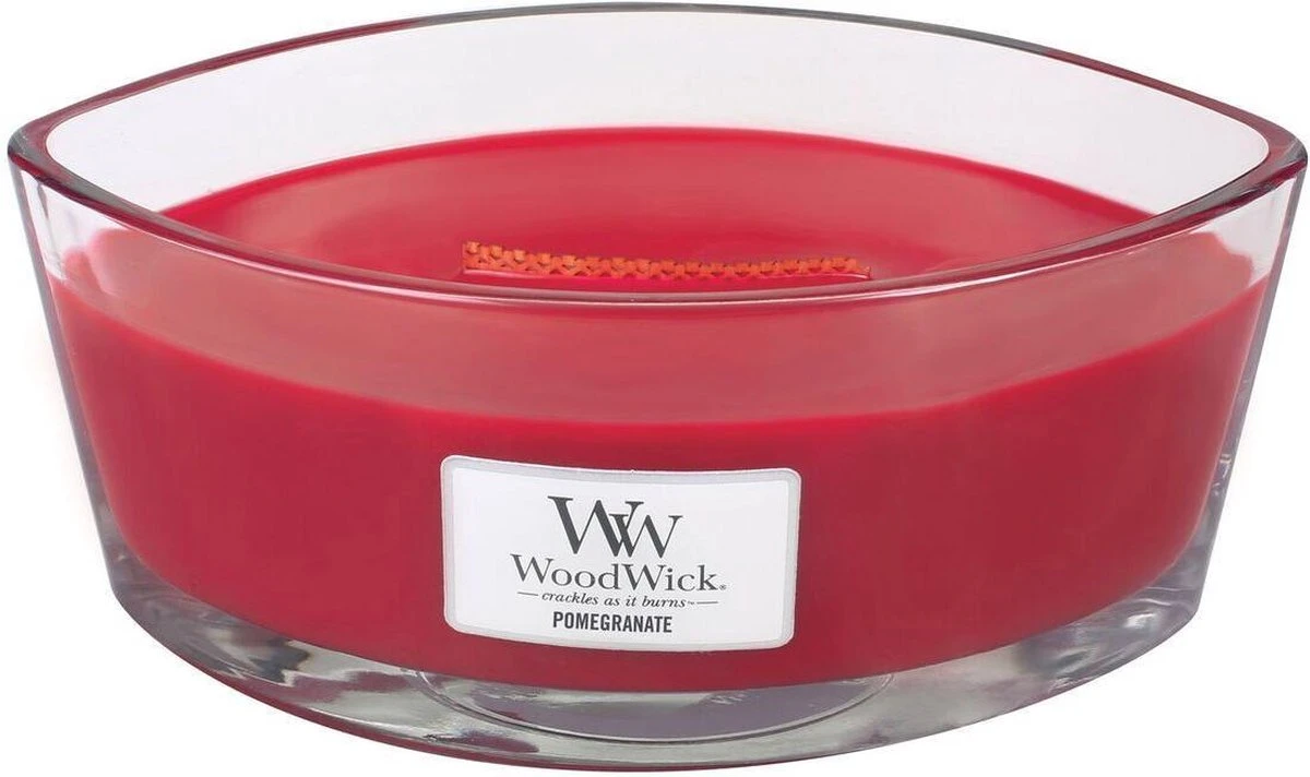 WoodWick Heartwick Flame Ellipse Geurkaars - Pomegranate 6 WoodWick Heartwick Flame Ellipse Geurkaars - Pomegranate - Afbeelding 4