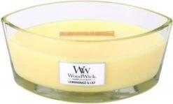 WoodWick Heartwick Flame Ellipse Geurkaars - Lemongrass & Lily -WoodWick 1200x722