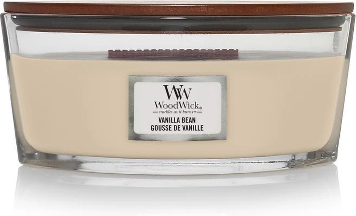 WoodWick Heartwick Flame Ellipse Geurkaars - Vanilla Bean 3 WoodWick Heartwick Flame Ellipse Geurkaars - Vanilla Bean