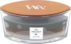 Woodwick Trilogy Cozy Cabin Ellipse Candle - Geurkaars