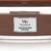 WoodWick Heartwick Flame Ellipse Geurkaars - Stone Washed Suede