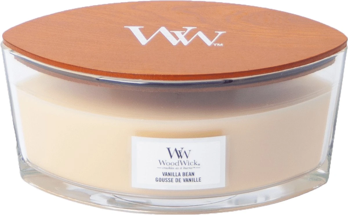 WoodWick Heartwick Flame Ellipse Geurkaars - Vanilla Bean 8 WoodWick Heartwick Flame Ellipse Geurkaars - Vanilla Bean - Afbeelding 6