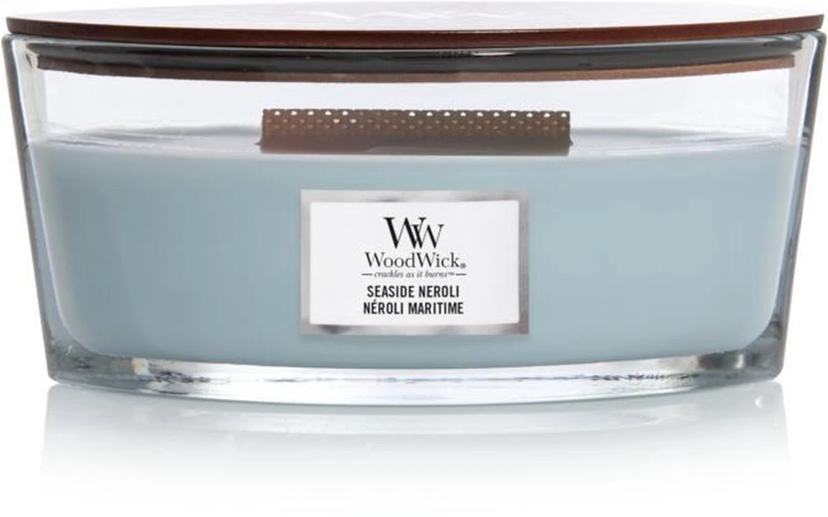WoodWick Heartwick Flame Ellipse Geurkaars - Seaside Neroli 8 WoodWick Heartwick Flame Ellipse Geurkaars - Seaside Neroli - Afbeelding 6