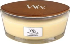 WoodWick Heartwick Flame Ellipse Geurkaars - Lemongrass & Lily -WoodWick 1200x753