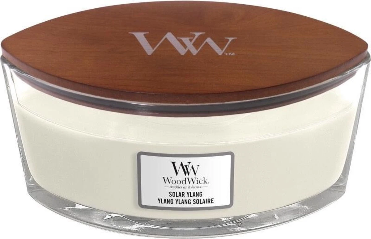WoodWick Heartwick Flame Ellipse Geurkaars - Solar Ylang 3 WoodWick Heartwick Flame Ellipse Geurkaars - Solar Ylang