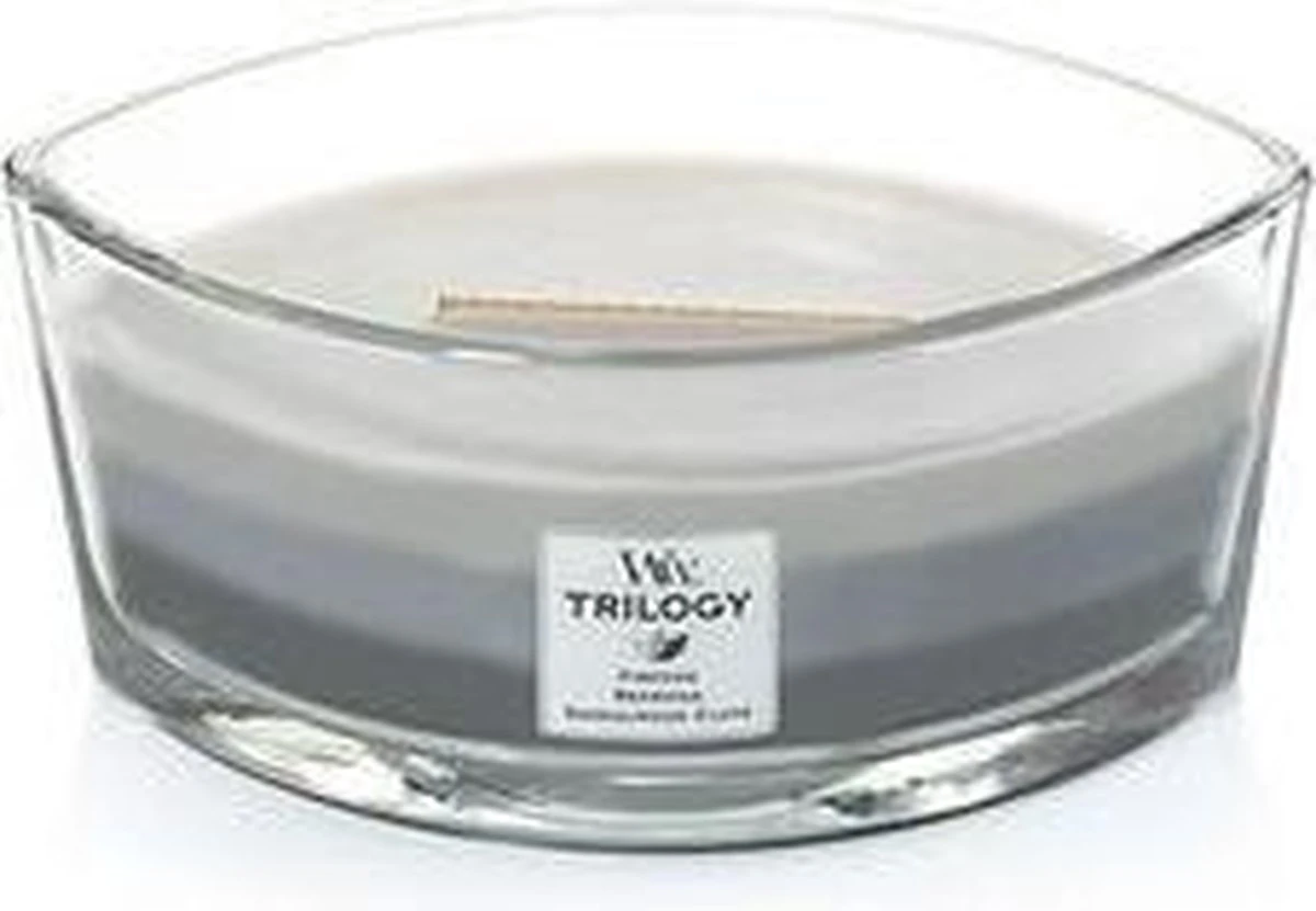 WoodWick Heartwick Flame Ellipse Trilogy Geurkaars - Warm Woods 5 WoodWick Heartwick Flame Ellipse Trilogy Geurkaars - Warm Woods - Afbeelding 3