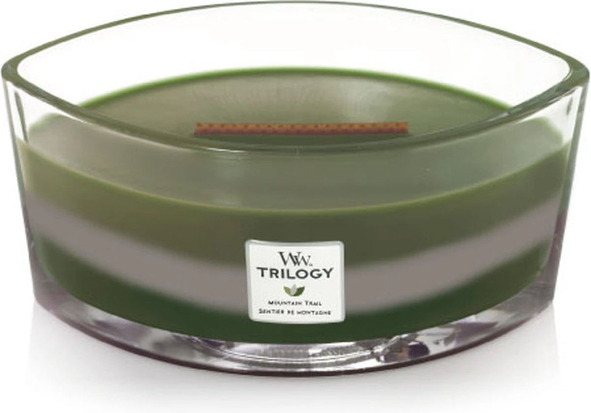 WoodWick Heartwick Flame Ellipse Trilogy Geurkaars - Mountain Trail 4 WoodWick Heartwick Flame Ellipse Trilogy Geurkaars - Mountain Trail - Afbeelding 2