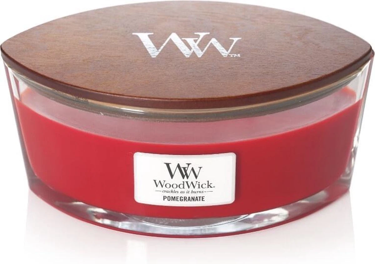 WoodWick Heartwick Flame Ellipse Geurkaars - Pomegranate 4 WoodWick Heartwick Flame Ellipse Geurkaars - Pomegranate - Afbeelding 2