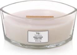 WoodWick Heartwick Flame Ellipse Geurkaars - Smoked Jasmine