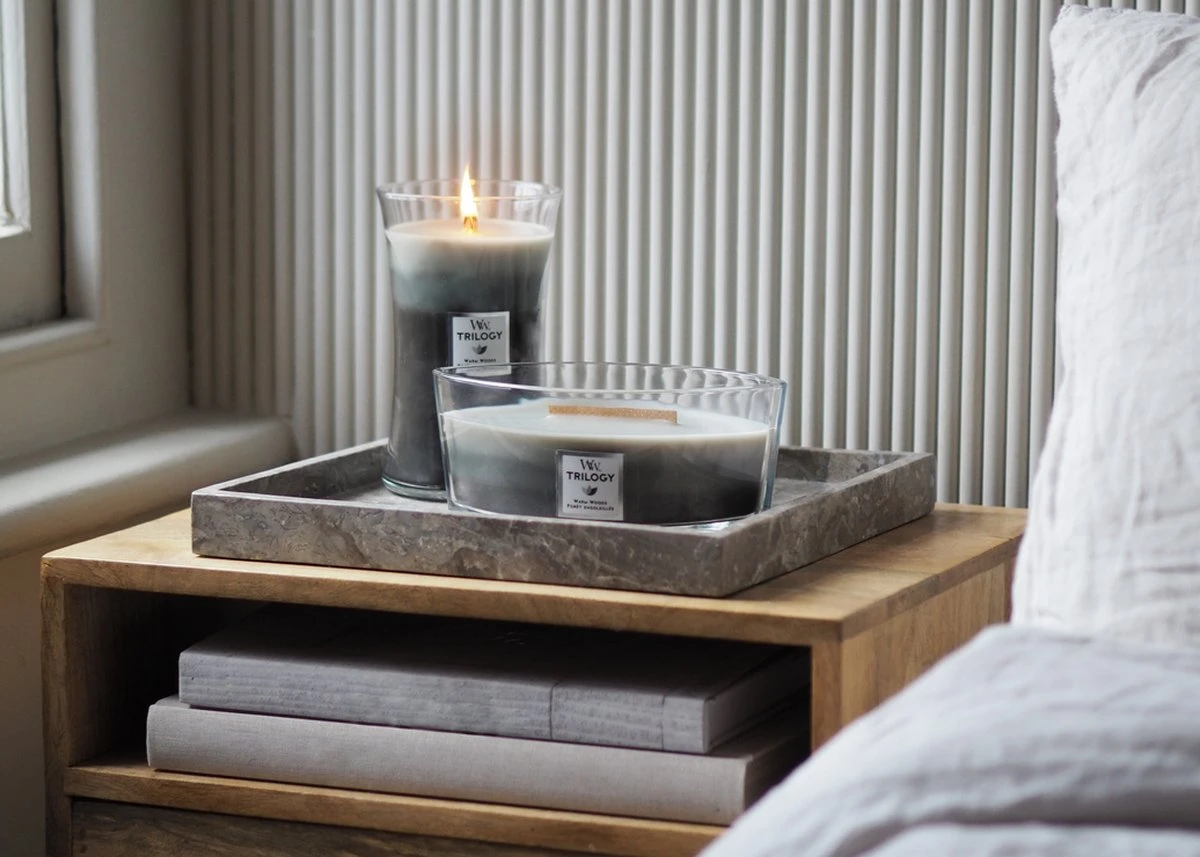 WoodWick Heartwick Flame Ellipse Trilogy Geurkaars - Warm Woods 4 WoodWick Heartwick Flame Ellipse Trilogy Geurkaars - Warm Woods - Afbeelding 2