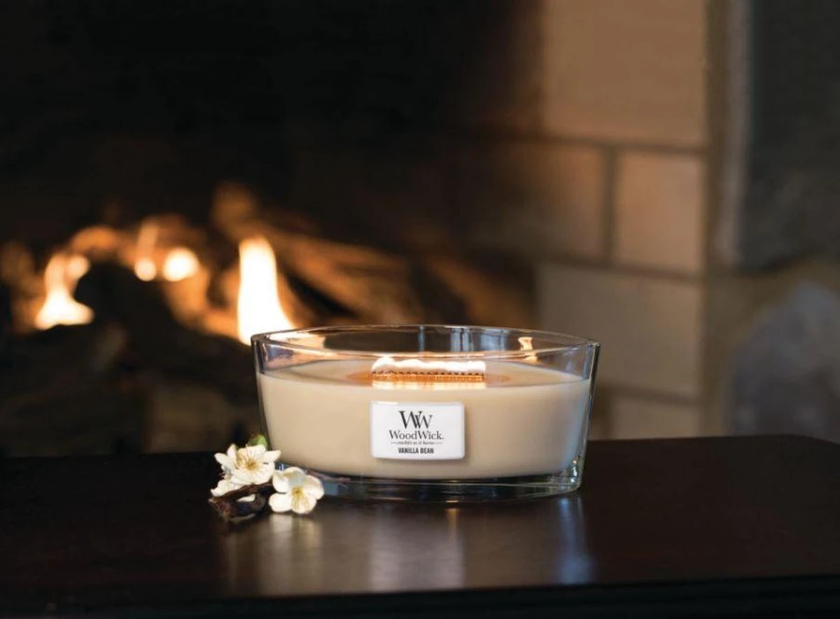 WoodWick Heartwick Flame Ellipse Geurkaars - Vanilla Bean 6 WoodWick Heartwick Flame Ellipse Geurkaars - Vanilla Bean - Afbeelding 4
