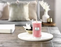 WoodWick Hourglass Large Geurkaars - Melon & Pink Quartz -WoodWick 1200x925