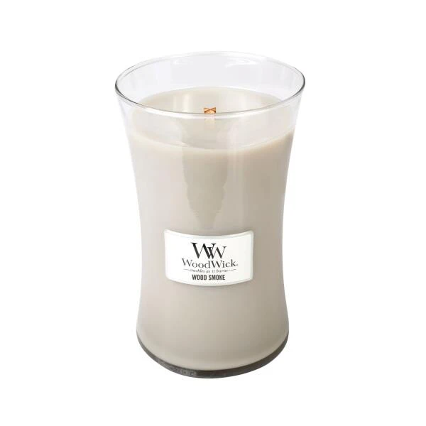 WoodWick Large Candle - Wood Smoke 4 WoodWick Large Candle - Wood Smoke - Afbeelding 2