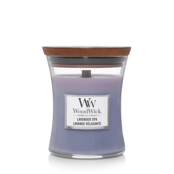 Woodwick Medium Candle - Lavender Spa 3 Woodwick Medium Candle - Lavender Spa