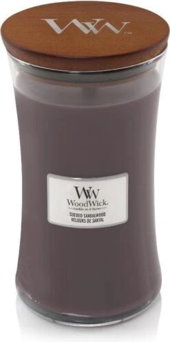 WoodWick Hourglass Large Geurkaars - Sueded Sandalwood