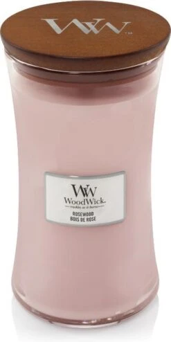 WoodWick Hourglass Large Geurkaars - Rosewood -WoodWick 600x1200