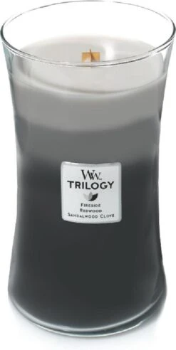 WoodWick Hourglass Large Trilogy Geurkaars - Warm Woods -WoodWick 603x1200