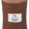 WoodWick Hourglass Large Geurkaars - Stone Washed Suede