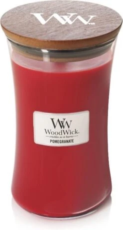 WoodWick Hourglass Large Geurkaars - Pomegranate