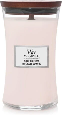 WoodWick Geurkaars Sheer Tuberose Large Candle