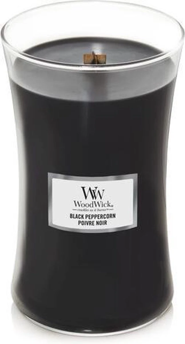 WoodWick Hourglass Large Geurkaars - Black Peppercorn 4 WoodWick Hourglass Large Geurkaars - Black Peppercorn - Afbeelding 2