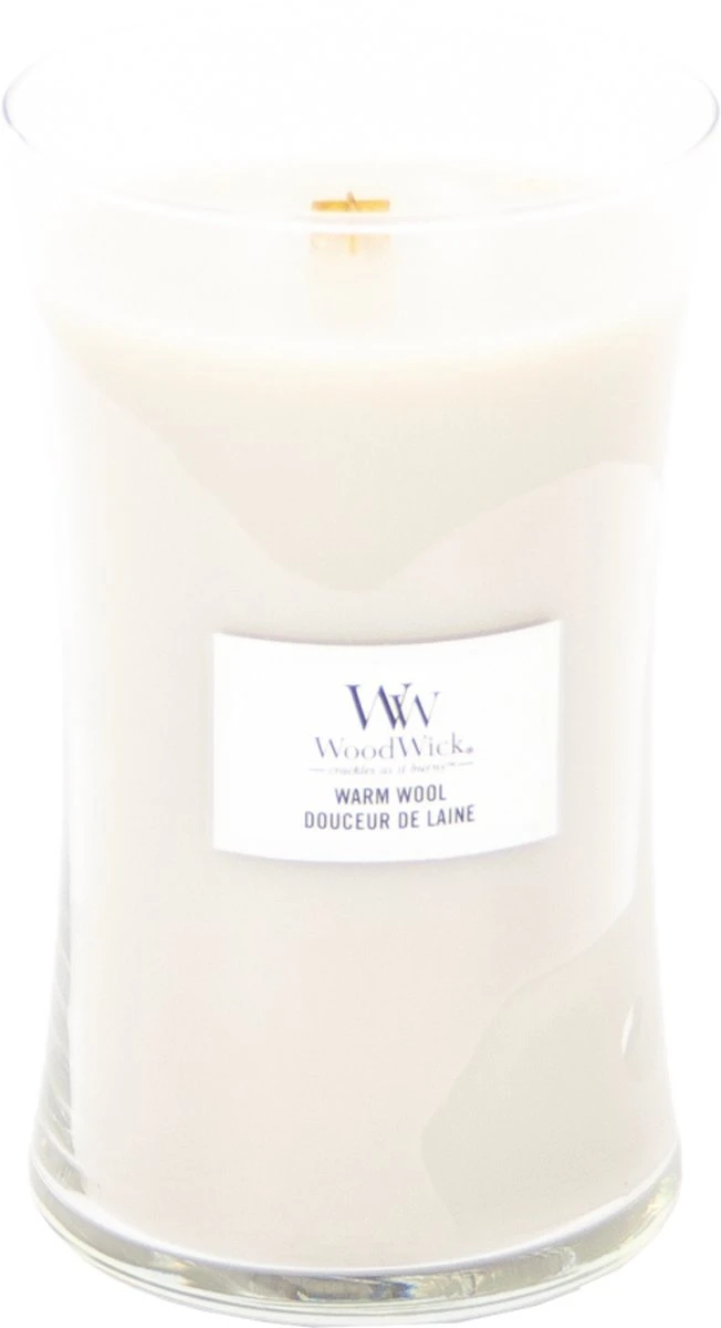 WoodWick Geurkaars Large Warm Wool - 18 Cm / ø 10 Cm 4 WoodWick Geurkaars Large Warm Wool - 18 Cm / ø 10 Cm - Afbeelding 2
