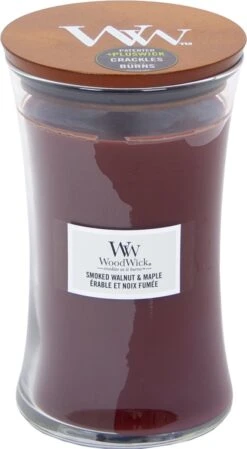WoodWick Hourglass Large Geurkaars - Smoked Walnut & Maple -WoodWick 660x1200 4