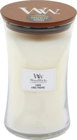 WoodWick Hourglass Large Geurkaars - Linen -WoodWick 660x1200 5