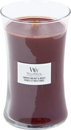 WoodWick Hourglass Large Geurkaars - Smoked Walnut & Maple -WoodWick 662x1200 4