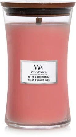 WoodWick Hourglass Large Geurkaars - Melon & Pink Quartz -WoodWick 669x1200 2