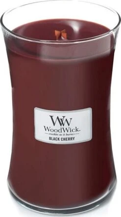 WoodWick Hourglass Large Geurkaars - Black Cherry -WoodWick 670x1200