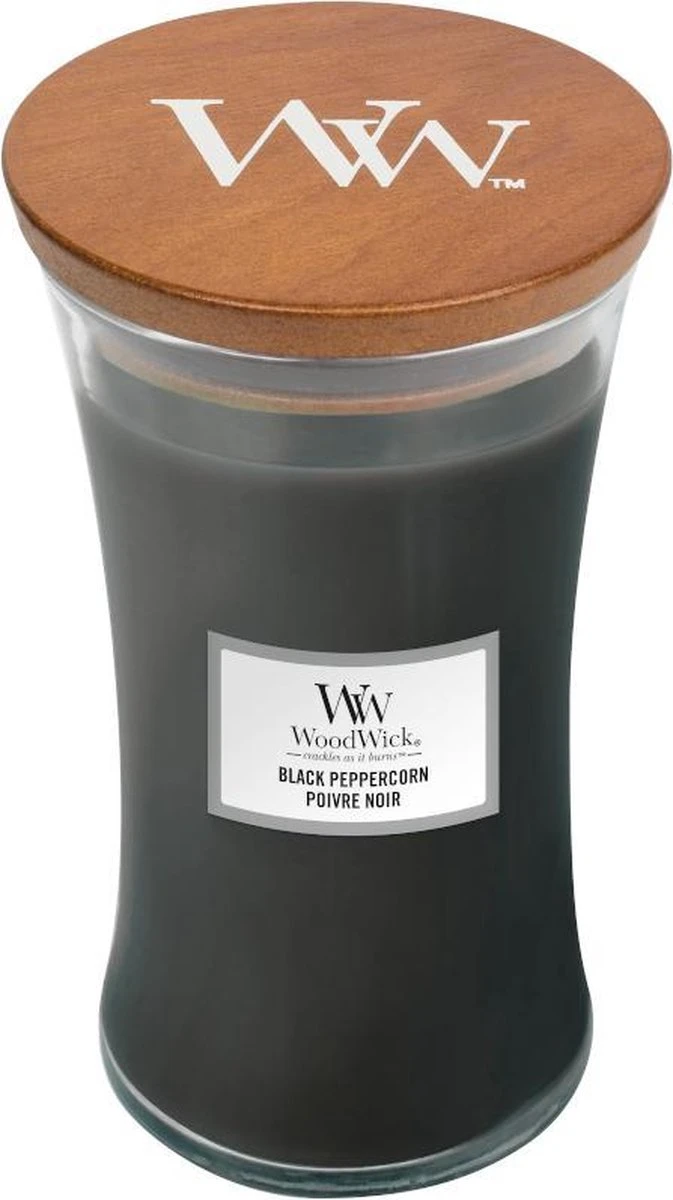 WoodWick Hourglass Large Geurkaars - Black Peppercorn 6 WoodWick Hourglass Large Geurkaars - Black Peppercorn - Afbeelding 4