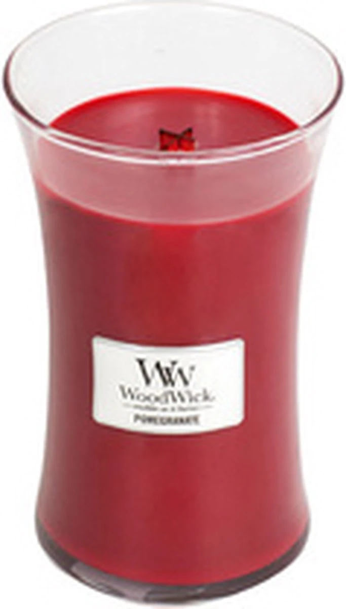 WoodWick Hourglass Medium Geurkaars - Pomegranate 5 WoodWick Hourglass Medium Geurkaars - Pomegranate - Afbeelding 3