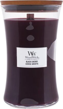 WoodWick Hourglass Large Geurkaars - Black Cherry -WoodWick 694x1200