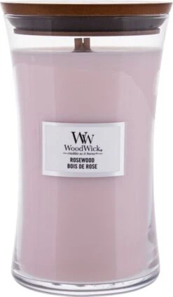 WoodWick Hourglass Large Geurkaars - Rosewood