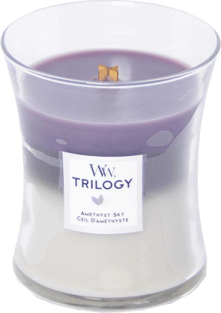 WoodWick Trilogy Hourglass Medium - Amethyst Sky 4 WoodWick Trilogy Hourglass Medium - Amethyst Sky - Afbeelding 2