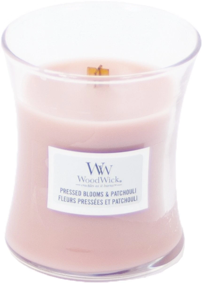 WoodWick Geurkaars Mini Pressed Blooms & Patchouli - 8 Cm / ø 7 Cm 4 WoodWick Geurkaars Mini Pressed Blooms & Patchouli - 8 Cm / ø 7 Cm - Afbeelding 2