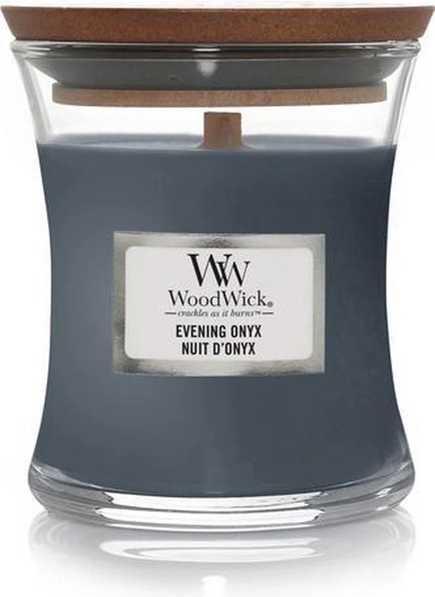 WoodWick Kaars Mini Evening Onyx - 8 Cm / ø 7 Cm 3 WoodWick Kaars Mini Evening Onyx - 8 Cm / ø 7 Cm