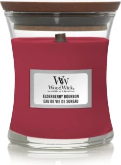 WoodWick Kaars Mini Elderberry Bourbon - 8 Cm / ø 7 Cm