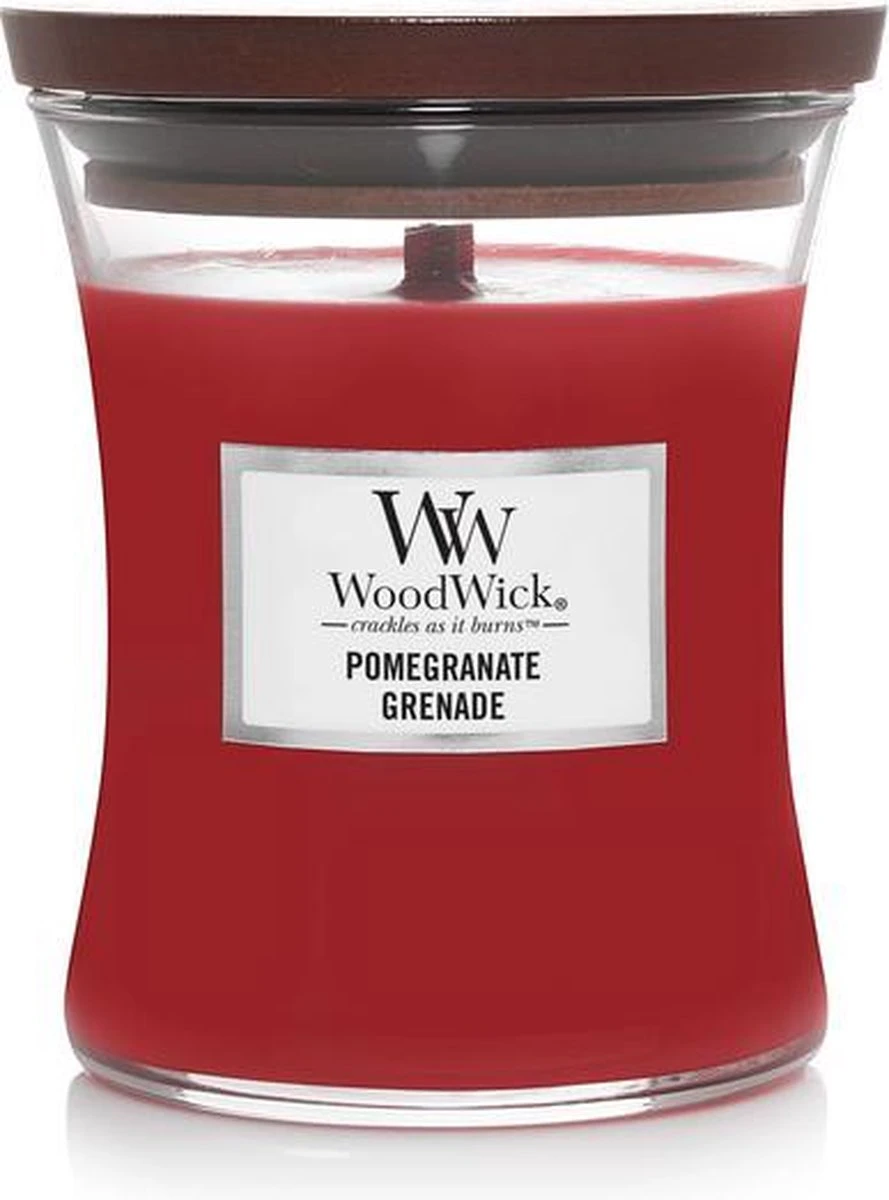 WoodWick Hourglass Medium Geurkaars - Pomegranate 3 WoodWick Hourglass Medium Geurkaars - Pomegranate