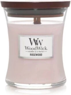 WoodWick Geurkaars Mini Rosewood - 8 Cm / ø 7 Cm