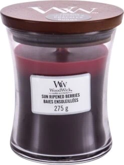 WoodWick Hourglass Medium Trilogy Geurkaars - Sun Ripened Berries