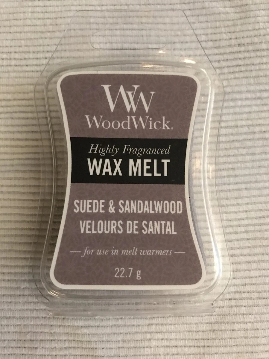 WoodWick Mini Wax Melt Suede & Sandalwood 2 Stuks 3 WoodWick Mini Wax Melt Suede & Sandalwood 2 Stuks
