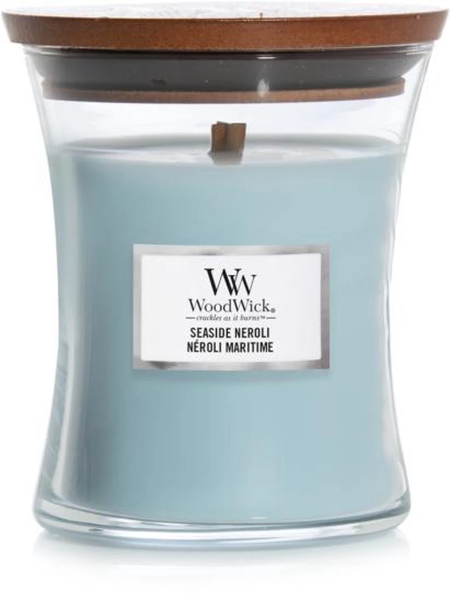 WoodWick Hourglass Medium Geurkaars - Seaside Neroli 9 WoodWick Hourglass Medium Geurkaars - Seaside Neroli - Afbeelding 7