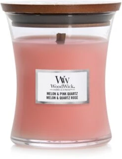 WoodWick Hourglass Medium Geurkaars - Melon & Pink Quartz -WoodWick 924x1200